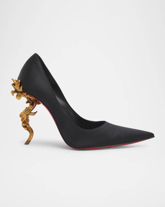 Belle Silk Crepe Lin Galva Heel Pumps